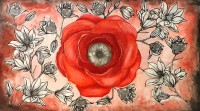 Faiza Bilgrami, Sense of Sight, 39 x 67 inches, Mixed Media on Paper, Floral Painting, AC-FZBLG-016